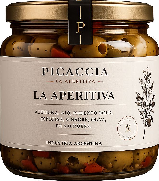 Aceitunas La Aperitiva PICACCIA en frasco