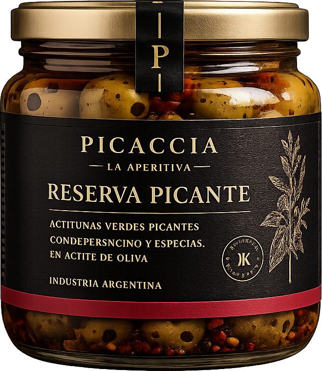 Aceitunas Reserva Picante PICACCIA en frasco